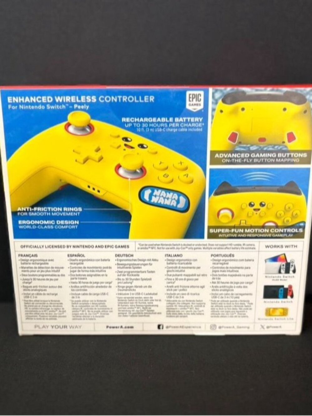 PowerA Fortnite Peely Accessories Pack Nintendo Switch Wireless Controller Bonus - Picture 6 of 9